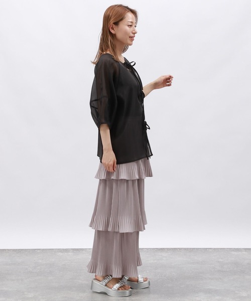 LAKOLE（ラコレ）の「2WAYリボンアップブラウス / 129991（シャツ/ブラウス・レディース・グレー/ブラック/ピンク/ベージュ・FREE）」の20枚目の写真