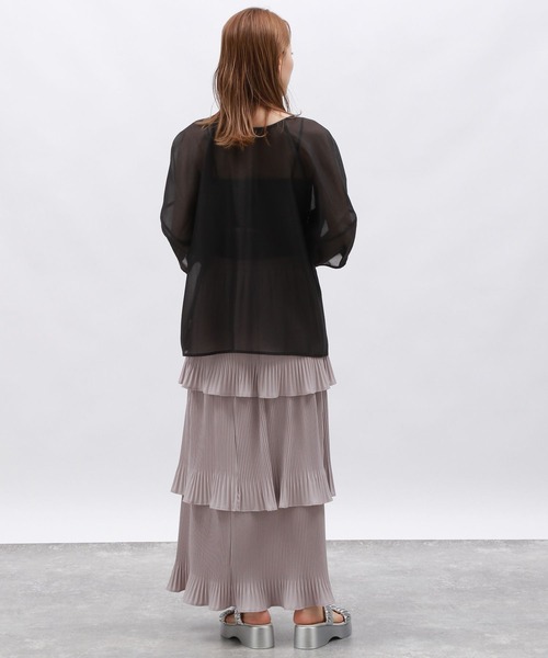 LAKOLE（ラコレ）の「2WAYリボンアップブラウス / 129991（シャツ/ブラウス・レディース・グレー/ブラック/ピンク/ベージュ・FREE）」の21枚目の写真