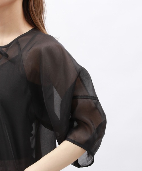 LAKOLE（ラコレ）の「2WAYリボンアップブラウス / 129991（シャツ/ブラウス・レディース・グレー/ブラック/ピンク/ベージュ・FREE）」の5枚目の写真