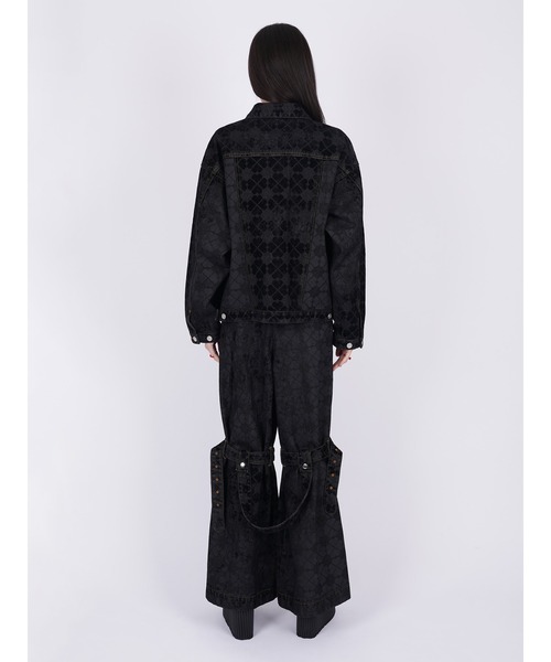 PAMEO POSE（パメオポーズ）の「Pile Print Pixel Clover Denim Baggy