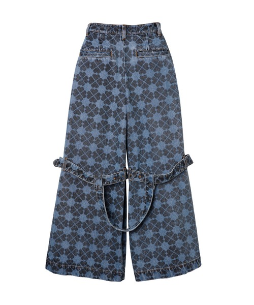 PAMEO POSE（パメオポーズ）の「Pile Print Pixel Clover Denim Baggy