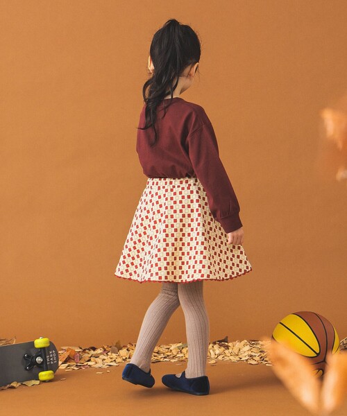 B:MING by BEAMS(ビーミングバイビームス)の「B:MING by BEAMS / スクエアプリント インショーツ スカート(100~140cm)(スカート・キッズ・レッド/グリーン・100/110/120/130/140)」の8枚目の写真