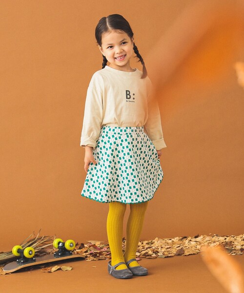 B:MING by BEAMS(ビーミングバイビームス)の「B:MING by BEAMS / スクエアプリント インショーツ スカート(100~140cm)(スカート・キッズ・レッド/グリーン・100/110/120/130/140)」の10枚目の写真