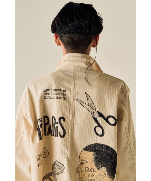 ARTCHIVES MALIBU（アートカイブス マリブ）の「【 Work of Art Kendai / ワークオブアート ケンダイ 】 MILITARY JACKET / ミリタリージャケット（ミリタリージャケット・メンズ・アイボリー・LARGE/X-LARGE）」の2枚目の写真