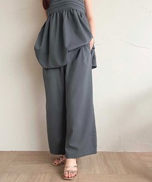 【apres jour mimi】SETUP可能 ベルト+ワイドパンツ【ZOZOTOWN限定アイテム】