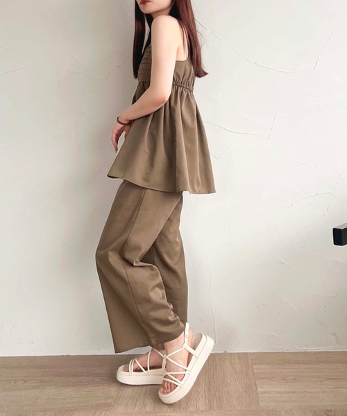 apres jour(アプレジュール)の「【apres jour mimi】SETUP可能 ベルト+ワイドパンツ【ZOZOTOWN限定アイテム】(スラックス・レディース・ブラウン/チャコールグレー/アイボリー・X-LARGE/MEDIUM/SMALL)」の4枚目の写真