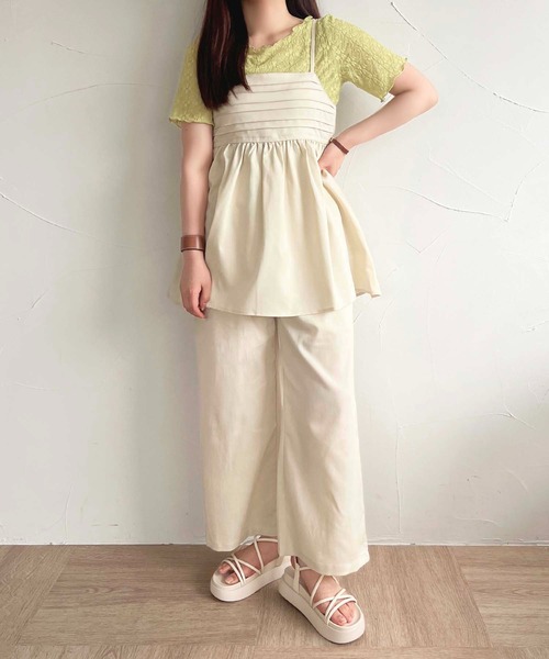 apres jour(アプレジュール)の「【apres jour mimi】SETUP可能 ベルト+ワイドパンツ【ZOZOTOWN限定アイテム】(スラックス・レディース・ブラウン/チャコールグレー/アイボリー・X-LARGE/MEDIUM/SMALL)」の19枚目の写真