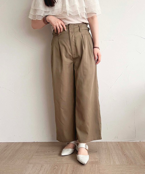 apres jour(アプレジュール)の「【apres jour mimi】SETUP可能 ベルト+ワイドパンツ【ZOZOTOWN限定アイテム】(スラックス・レディース・ブラウン/チャコールグレー/アイボリー・X-LARGE/MEDIUM/SMALL)」の10枚目の写真