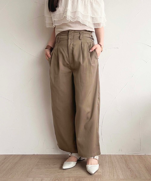 apres jour(アプレジュール)の「【apres jour mimi】SETUP可能 ベルト+ワイドパンツ【ZOZOTOWN限定アイテム】(スラックス・レディース・ブラウン/チャコールグレー/アイボリー・X-LARGE/MEDIUM/SMALL)」の12枚目の写真