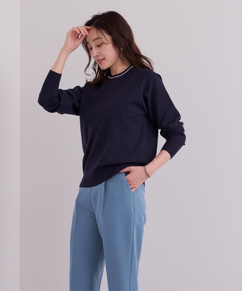 UR'S(ユアーズ)の「ハイウエストタックテーパードパンツ(その他パンツ・レディース・ブラック/ブルー/ネイビー/ホワイト/ベージュ・L/S/M)」の15枚目の写真