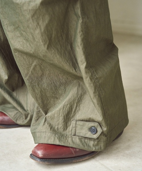 A*I様 Camphor wood 2タックワイドバギーコーティング加工カーゴパ Camphor wood（カンファーウッド）の「2tuck wide baggy coating