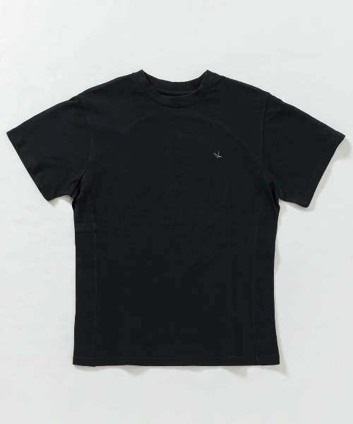 1PIU1UGUALE3 RELAX(ウノピゥウノウグァーレトレ リラックス)ラインストーンバックロゴ半袖Tシャツ（Tシャツ/カットソー）｜1PIU1UGUALE3 RELAX （ウノピゥウノウグァーレトレ リラックス）