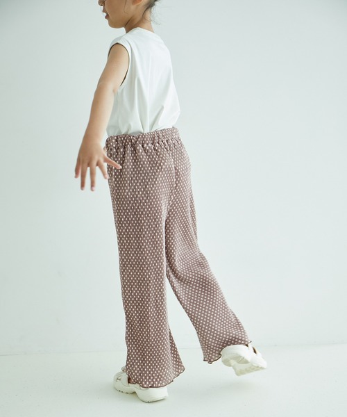 ROPE' PICNIC(ロペピクニック)の「アソート柄プリーツパンツ(その他パンツ・キッズ・ブラック系その他/ベージュ系その他・120/130/140/150)」の15枚目の写真