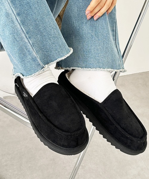 U.S. POLO ASSN.（ユーエスポロアッスン）の「GeeRA別注【U.S. POLO ASSN.】ボアスリッポン（スリッポン・レディース・ブラック/ベージュ・23cm/24cm/25cm）」の3枚目の写真