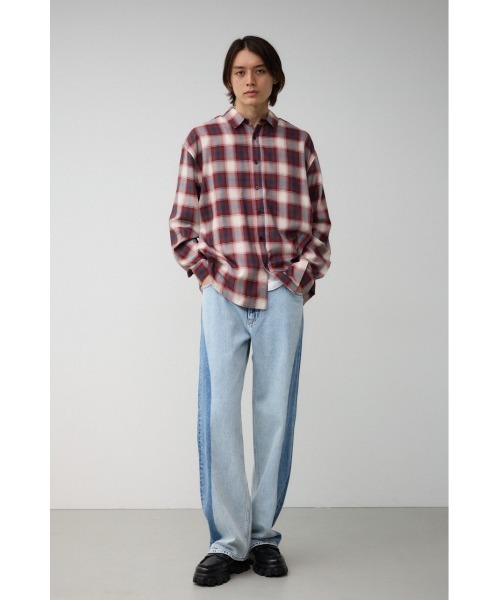 AZUL by moussy(アズールバイマウジー)の「オンブレチェックシャツ(シャツ/ブラウス・メンズ・ブラック系その他/レッド系その他/ブルー系その他・FREE)」の12枚目の写真