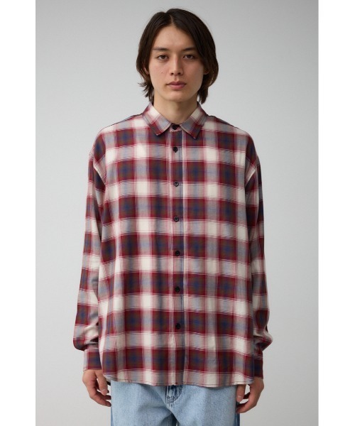 AZUL by moussy(アズールバイマウジー)の「オンブレチェックシャツ(シャツ/ブラウス・メンズ・ブラック系その他/レッド系その他/ブルー系その他・FREE)」の11枚目の写真