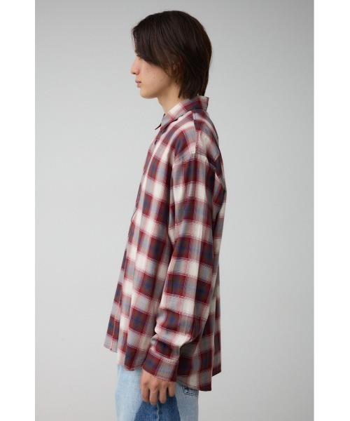 AZUL by moussy(アズールバイマウジー)の「オンブレチェックシャツ(シャツ/ブラウス・メンズ・ブラック系その他/レッド系その他/ブルー系その他・FREE)」の10枚目の写真