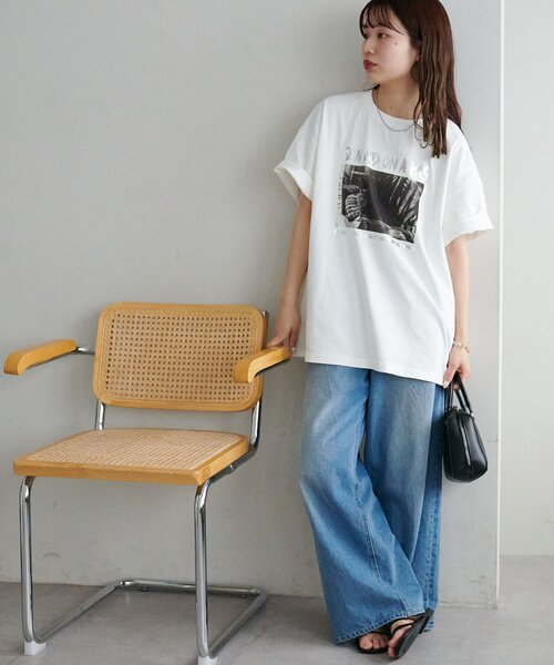 DISCOAT(ディスコート)の「【リバイバル/ユニセックス】フォトグラフィックTシャツ《WEB限定》(Tシャツ/カットソー・レディース・ゴールド系その他6/シルバー/ブラック・FREE)」の9枚目の写真