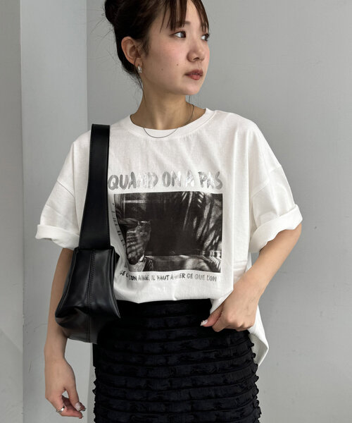 DISCOAT(ディスコート)の「【リバイバル/ユニセックス】フォトグラフィックTシャツ《WEB限定》(Tシャツ/カットソー・レディース・ゴールド系その他6/シルバー/ブラック・FREE)」の11枚目の写真