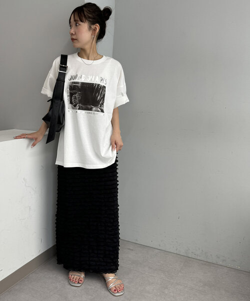 DISCOAT(ディスコート)の「【リバイバル/ユニセックス】フォトグラフィックTシャツ《WEB限定》(Tシャツ/カットソー・レディース・ゴールド系その他6/シルバー/ブラック・FREE)」の14枚目の写真