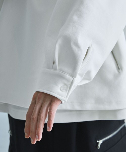 SOCCE(ソーシー)の「バルーンスリーブドレープコットンポンチハーフジップカットソー(Tシャツ/カットソー・メンズ・ネイビー/ブラック/ホワイト・L/XL/S/M)」の14枚目の写真