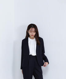 NATURAL BEAUTY BASIC（ナチュラルビューティーベーシック）の「◇パウダーツイル SETUP ノーカラージャケット（ノーカラージャケット）」