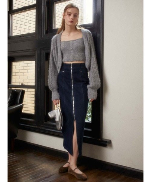 archives（アルシーヴ）の「ストレッチデニムＦｚｉｐタイトＳＫ（スカート・レディース・ブラック/ネイビー/グレー/ブルー・SMALL/MEDIUM）」の6枚目の写真