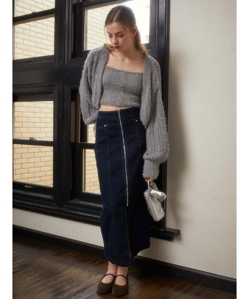 archives（アルシーヴ）の「ストレッチデニムＦｚｉｐタイトＳＫ（スカート・レディース・ブラック/ネイビー/グレー/ブルー・SMALL/MEDIUM）」の7枚目の写真