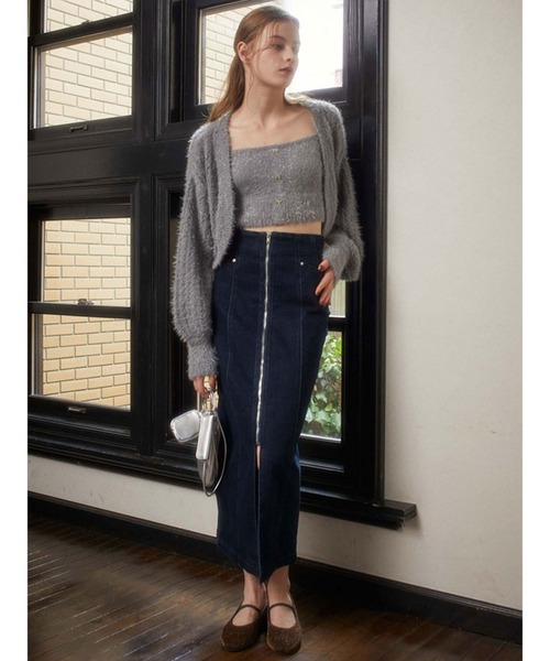 archives（アルシーヴ）の「ストレッチデニムＦｚｉｐタイトＳＫ（スカート・レディース・ブラック/ネイビー/グレー/ブルー・SMALL/MEDIUM）」の8枚目の写真