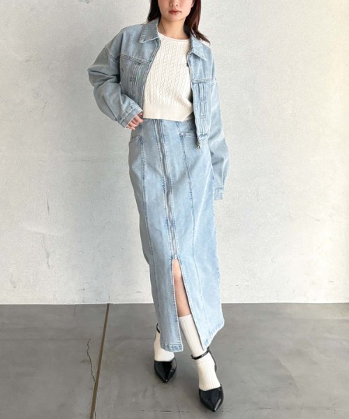 archives（アルシーヴ）の「ストレッチデニムＦｚｉｐタイトＳＫ（スカート・レディース・ブラック/ネイビー/グレー/ブルー・SMALL/MEDIUM）」の13枚目の写真