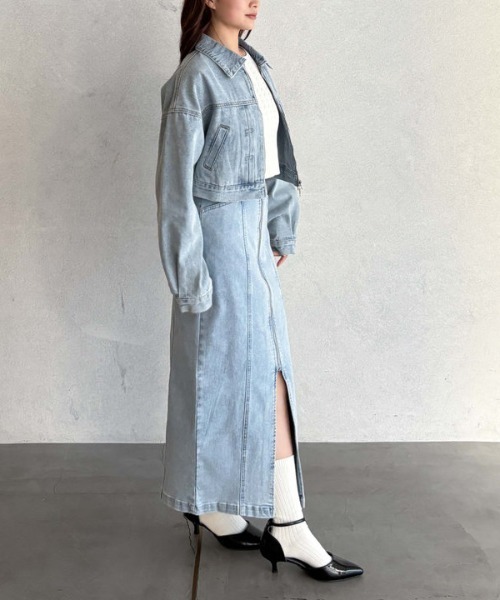 archives（アルシーヴ）の「ストレッチデニムＦｚｉｐタイトＳＫ（スカート・レディース・ブラック/ネイビー/グレー/ブルー・SMALL/MEDIUM）」の14枚目の写真