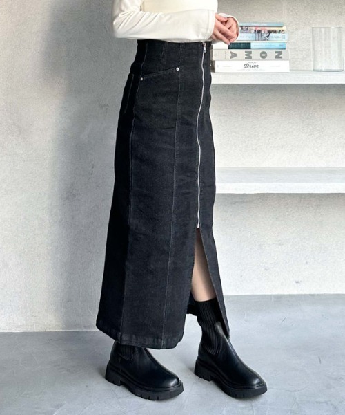 archives（アルシーヴ）の「ストレッチデニムＦｚｉｐタイトＳＫ（スカート・レディース・ブラック/ネイビー/グレー/ブルー・SMALL/MEDIUM）」の17枚目の写真