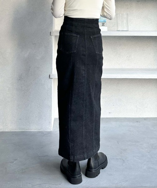 archives（アルシーヴ）の「ストレッチデニムＦｚｉｐタイトＳＫ（スカート・レディース・ブラック/ネイビー/グレー/ブルー・SMALL/MEDIUM）」の18枚目の写真