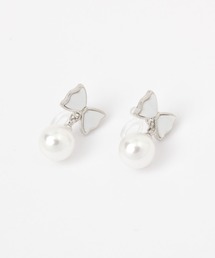 シェルリボンパールノンホールピアス / 139695
