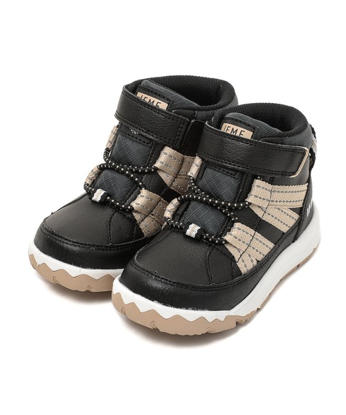 IFME（イフミー）の「KIDS｜IFME ハイカットスニーカー[撥水・防滑]（ブーツ・キッズ・ブラック/ブルー/パープル/ベージュ・19.0cm/18.0cm/17.0cm/16.0cm/15.0cm）」の2枚目の写真