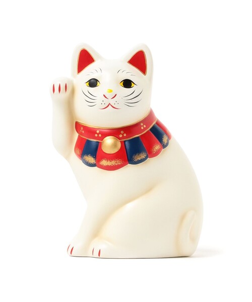 BEAMS JAPAN(ビームス ジャパン)の「中外陶園 / 瀬戸まねき猫 横座 右 4号(インテリア雑貨・レディース・イエロー/ホワイト・ONE SIZE)」の2枚目の写真