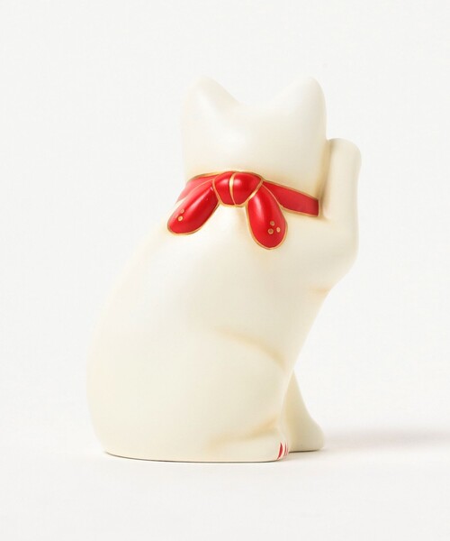 BEAMS JAPAN(ビームス ジャパン)の「中外陶園 / 瀬戸まねき猫 横座 右 4号(インテリア雑貨・レディース・イエロー/ホワイト・ONE SIZE)」の3枚目の写真