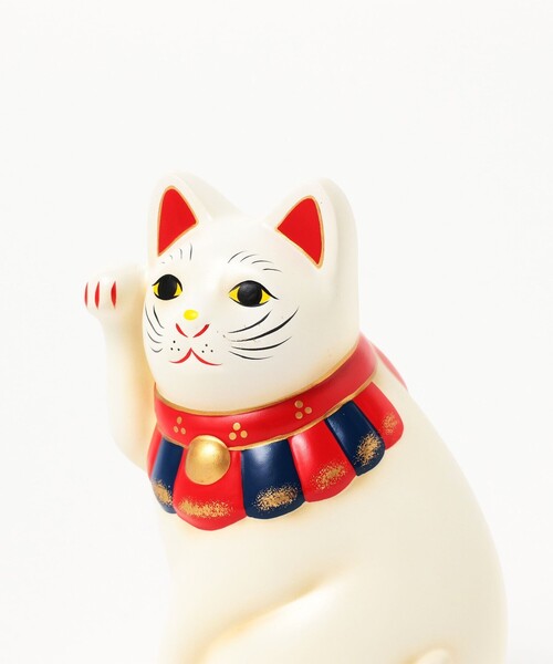 BEAMS JAPAN(ビームス ジャパン)の「中外陶園 / 瀬戸まねき猫 横座 右 4号(インテリア雑貨・レディース・イエロー/ホワイト・ONE SIZE)」の4枚目の写真