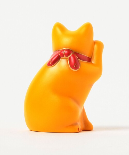BEAMS JAPAN(ビームス ジャパン)の「中外陶園 / 瀬戸まねき猫 横座 右 4号(インテリア雑貨・レディース・イエロー/ホワイト・ONE SIZE)」の6枚目の写真