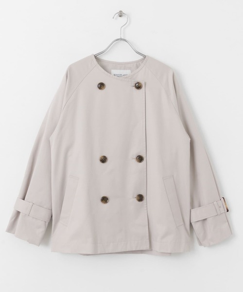 URBAN RESEARCH Sonny Label（アーバンリサーチサニーレーベル）の「撥水ノーカラーショートトレンチコート（トレンチコート・レディース・ライトグレー/ベージュ/チャコールグレー・FREE）」の11枚目の写真