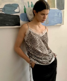 SANSeLF | 【LONSLAN】 レオパードサイドドロストキャミソール sanwl24a011(キャミソール)