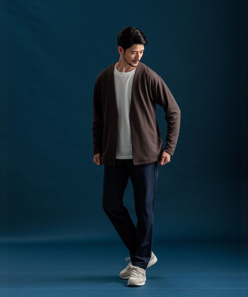 THE SHOP TK （ザ ショップ ティーケー ）の「◆【カーディガン＋ロンTセットアイテム】杢ふくれアンサンブルカーディガン（カーディガン/ボレロ・メンズ・ネイビー系5/ブラウン系その他/ピンク系その他/ブルーグリーン/ネイビー・04/03/02）」の8枚目の写真