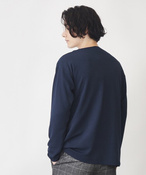 THE SHOP TK （ザ ショップ ティーケー ）の「◆【カーディガン＋ロンTセットアイテム】杢ふくれアンサンブルカーディガン（カーディガン/ボレロ・メンズ・ネイビー系5/ブラウン系その他/ピンク系その他/ブルーグリーン/ネイビー・04/03/02）」の13枚目の写真