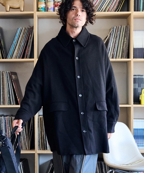 mj10254-wool blend over shirt coat シャツコート（その他アウター）｜ADAM PATEK（アダムパテック）