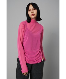 Sheer mellow high neck top シアーメローハイネックトップ