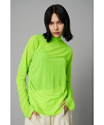 Sheer mellow high neck top シアーメローハイネックトップ