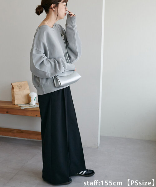 新品 ディスコート【ヘルシー大人見え♪】ピグメントワンショルスウェット ピグメントワンショルスウェット（Tシャツ/カットソー