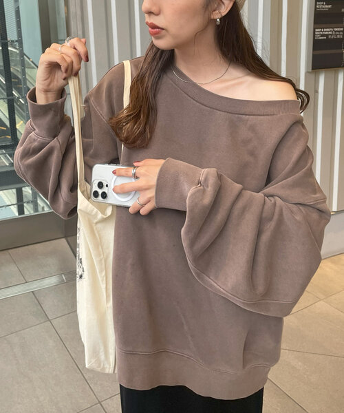 ピグメントワンショルスウェット（Tシャツ/カットソー