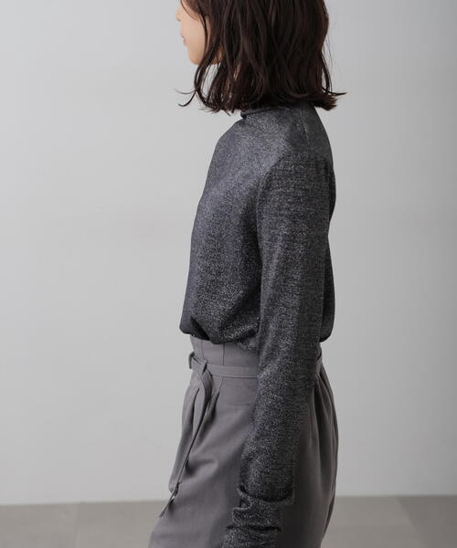 セール】◇シアーラメハイネックカットソー（Tシャツ/カットソー