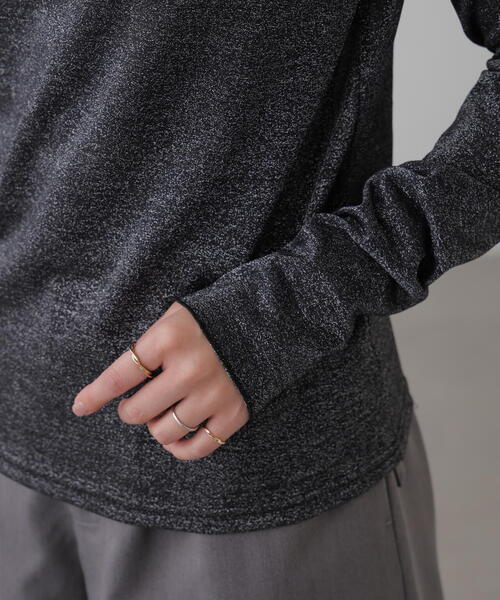 FREE'S MART（フリーズマート）の「◆シアーラメハイネックカットソー（Tシャツ/カットソー・レディース・ブラック/グレー・FREE）」の15枚目の写真